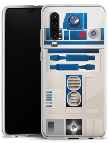 Silikon Hülle kompatibel mit Huawei P30 Case transparent Handyhülle Star Wars R2D2 Fanartikel