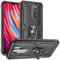 Fetrim Funda para Xiaomi RedMi Note 8 Pro, Carcasa Shock Absorción de TPU y PC con Anillo de rotación Soporte para Xiaomi Redmi Note 8 Pro Negro