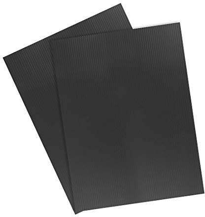 sourcing map Lot de 2 panneaux vierges en plastique ondulé, 3 mm d'épaisseur, 30,5 x 40,6 cm