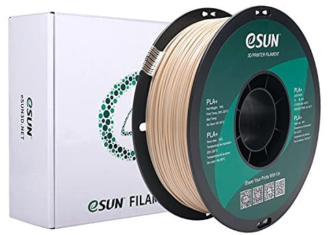 eSUN PLA+ Filament 1.75mm, 3D Drucker Filament PLA Plus, Maßgenauigkeit +/-0.03 mm, 3kg Spule (6.6 LBS) 3D Druck Filament für 3D Drucker, Knochen Weiß
