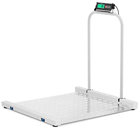 Steinberg Systems SBS Bodenwaage 300 kg / 100 g 100 x 95 cm Aluminium-Wiegefläche LCD mit Hintergrundbeleuchtung angeschrägte Seiten Tarieren, Halten, Nullsetzen Einheitenwechsel RS232 Durchfahrwaage