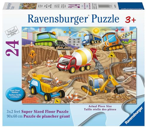 Ravensburger Construction Fun 24 Piece Giant Floor Jigsaw Puzzle for Kids Age 3 Years Up