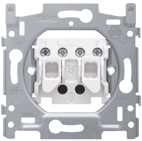 Niko - Interrupteur double allumage 10AX 250V AC sans plaque ni enjoliveur NIKO 170-01501