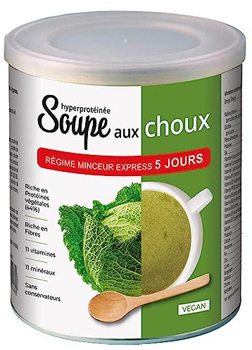 NUTRI EXPERT - Soupe aux choux vegan - Riche en protéines d'origine végétale & fibres - 11 vitamines & minéraux - Sans matière grasse - Cure express 5 jours - 250 gr