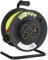Jegs Four Socket Open Cable Reel Extension Lead with Winding Handle, Thermal Cut Out and Power Switch, Extra Long 50 Metres High Visibility Green Cable