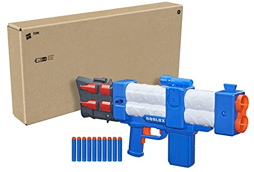 Nerf Roblox Arsenal: Pulse Laser Dart-Blaster, 10 Nerf Darts, Clip-Magazin, Code zum Freischalten eines virtuellen Items