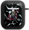 Hülle mit Karabiner kompatibel mit Apple AirPods (1. Generation) Case schwarz Schutzhülle mit Schlüsselanhänger Kakashi Naruto Shippuden Offizielles Lizenzprodukt