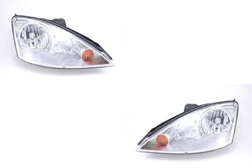 Johns, Scheinwerfer Satz passend für Ford Focus Scheinwerfer klarglas-chrom als Satz Set lin. re. H7/H1