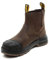 DEWALT East Haven - Botas de trabajo de seguridad para hombre, resistentes al agua, de cuero, sin cordones, Brown, 42 1/3 EU