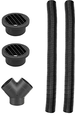 75mm Rohrleitung Heizung, 5er Set Standheizung Zubehör Dreiwege Luftauslass Typ Y Fleixable Entlüftungsschlauch Warmluftauslass ABS Auto Heizung Rohrleitung Clips für Standheizung We-bas-to