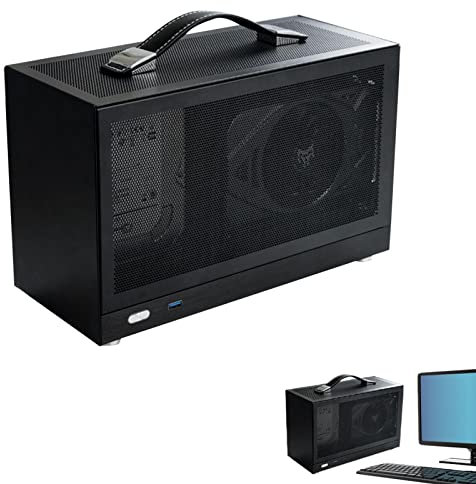 Generisch Boîtier PC ITX - Boîtier d'ordinateur PC Boîtier en Alliage d'aluminium, châssis Open Studio USB, Mini ITX Portable Prend en Charge Le Jeu PC