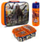 Zawadi Global Jurassic World Kids Childrens Lunch Box Set – Insulated Lunch Bag, Multicompartment Lunch Box & 540ml Water Bottle - School Travel Lunch Food Set, BPA Free