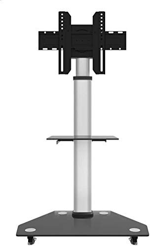 Rolling Tv Stand Mobile Tv Stand Portable Tv Stand Universal Heavy Duty Rolling Trolley Mount TV Stand for 30-80 Flat Screen TVs,for Office Bedroom Living Room,Load 58kg