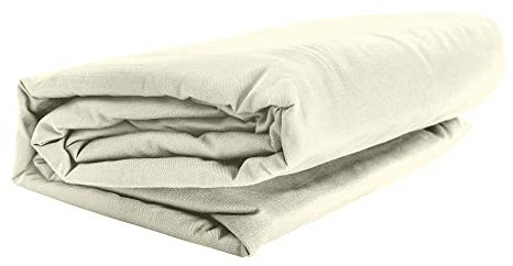 GMD Living Mr. Sandman Spannbettlaken Full ELASTAN, Farbe:212-elfenbein, Größe:180-200 x 200-220 cm