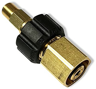 Adapter wie Easy!Lock TR22 IG (Innengewinde) auf Adapter mit 1/4 AG (Aussengewinde) für/kompatibel zu Kärcher Hochdruck Zubehör