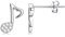 Sllaiss 925 Sterling Silber Ohrstecker Musikalische Note Ohrringe Klein Ohrstecker für Frauen Zirkonia Ohrstecker Ohrringe Weißgold