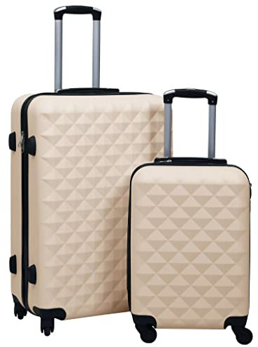 vidaXL Hardcase Trolley Set 2 pcs Gold ABS
