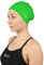 DRUNA Gorro de Natación Silicona para Cabellos Largos, Silicone Cap, Gorro para Piscina, Swimming Cap (Verde Claro)