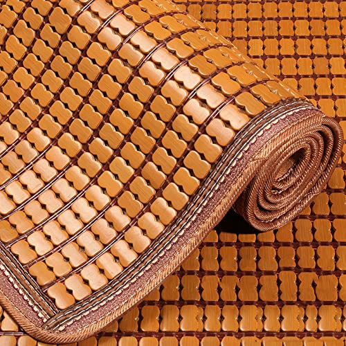 FENGSHOUU Bambus Cool Schlafmatten,Bambus-Bettmatte,Natürliche erfrischende atmungsaktive Kühlmatte für den Sommer,Faltbare Karbonisierte Mahjong-Bambusmatte,für Sofa Bett (180x200cm(71x79in))
