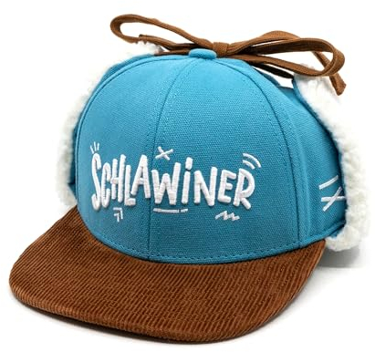 Hand und Feuer Winter Cap Kinder Schlawiner Hellblau Canvas 1-3 Jahre