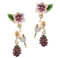 Bill Skinner - Gold Flower Earrings for Women, Nature Inspired, UK Designed, Enamel Flower Earrings, Cottage-core Wear, Intricately Detailed with Silky Pouch, Beautiful Gift for Her Birthday