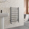 Solaro® 800 x 500mm Square Bar Straight Heated Towel Rail Radiator Modern Central Heating Bathroom Warmer Wall Mounted Ladder Rad, Anthracite