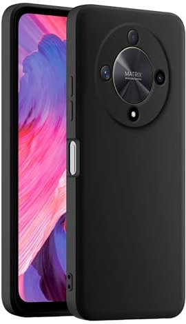 HULLIN Custodia per Telefono in Silicone Colorato, Adatta per HONOR Magic6 Lite 5G (6.78) - Nero