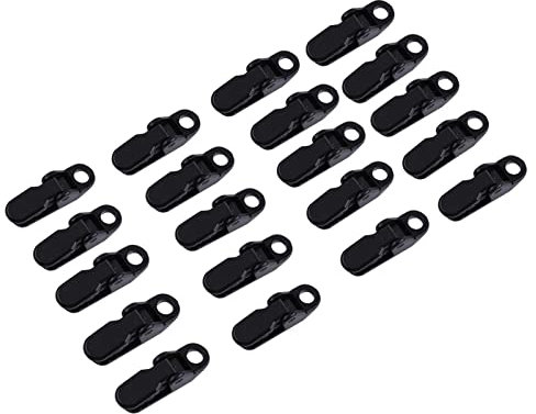20-teiliges Planen-Clips, Planen-Markisen-Klemmen-Set, Schwarze Fallen-Clips, Backen-Zelt-Druckknöpfe, Camping-Klemmen-Clips, Zeltfestziehen Für Den Außenbereich