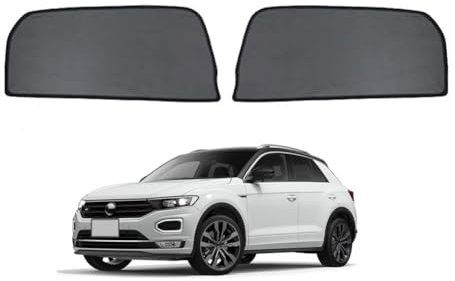 Pare Soleil Voiture Bébé pour Vitres Latérale Rideau Magnétique pour T-ROC 2017-2022 Protege Soleil pour Enfants Animaux Auto Accessoires de Protection Solaire,2pcs- Rear Door