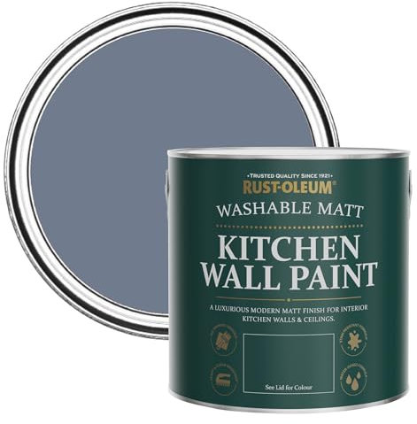 Rust-Oleum Blue Washable Kitchen Wall Paint in Matt Finish - Hush 2.5L