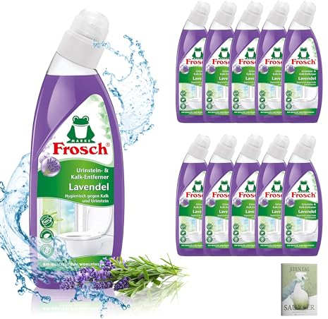 Frosch Lavendel Urin Stein und Kalk Reiniger 750 ml, 10er Pack (10 x 750 ml) und Celexqua Reinigungsratgeber (e-Book)