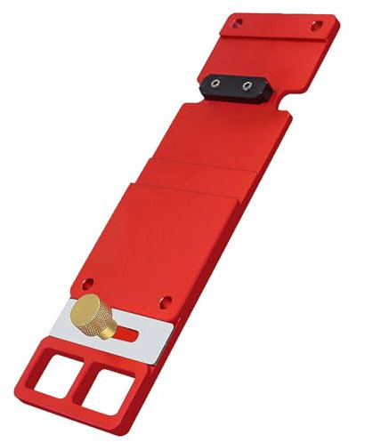 SZYDD Kreissägeschienen, Aluminiumlegierung, 90°-Winkel, Anschlagschienen, elektrische Rundführung, Positionierungsplatte, Schienen, Klemmen, 220 x 69 mm, Rot