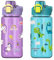 Lotvic Kids Water Bottles with Straw, 2 Pack 600ml Childrens Water Bottle, Leakproof Kids Drinks Bottle, BPA Free Water Bottle for Kids Boys Girls School Nursery Travel Sport (Unicorn+Dinosaur)
