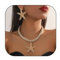 Nayyana Parure de bijoux Boho en or avec pendentif en forme d'étoile de mer, boucles d'oreilles, ensemble de collier pour femmes et filles, collier étoile de mer mode océan pour femme, été, plage