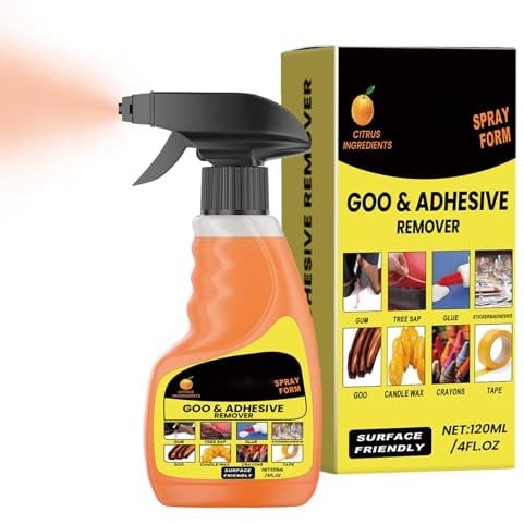 Kleberentferner-Spray, Aufkleberheber, Flüssigbandentferner, Klebespray | 120 ml multifunktionaler und leistungsstarker Klebstoffentferner für Glas, Metall, Fliesen, Holzprodukte