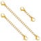 LTMMC 3 PCS Necklace Extenders, Gold Necklace Extenders with Lobster Claw Buckles, Suitable for DIY Jewelry Making of Necklace Chain, Bracelets, and Ankles