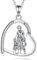 INFUSEU Mutter und Tochter Kette, 925 Silber Zwei Kinder Anhänger Mama Geschenk Stiefmutter Kind Halkette Mutter Sohn Schmuck Familienkette Geschenk Für Mama Frauen Unsere Dame