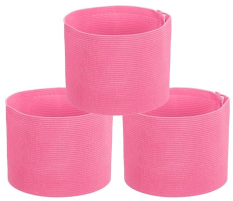 PATIKIL Fußball Kapitänsbinde, 3 Stück Kapitänsarmbänder für Fußball Elastische Kapitänsarmbänder Sport Kapitänsbinde für Jugendliche Erwachsene Fußballteam Training Pink