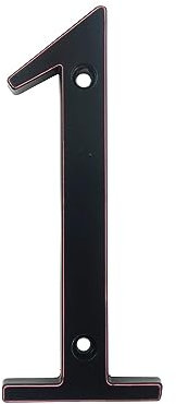 Modern House Sign Plaque Door Number, 101mm Black House Number Door Sign Big Outdoor Address Mailbox Numbers Modern Home Apartment Signs(1)