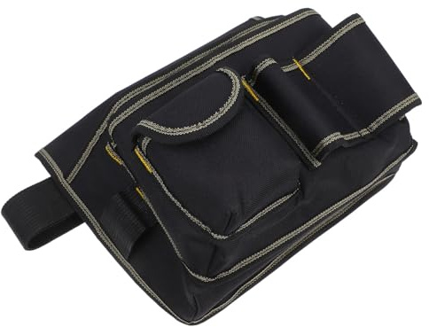 Oxford Pochette à Outils Multifonction Grosse Capacité, Noir | Rangement Portable, Multiples Poches, Sangle Réglable, Intérieur Bien Organisé, Usage Automobile et Extérieur
