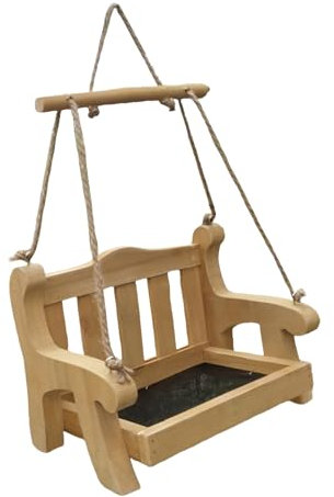 Hanging Pet Feeders Retros Benches Shape Swing Bird Feeders Unique Bird Feeders For Outside Wild Birds Balconies Pet Feeders