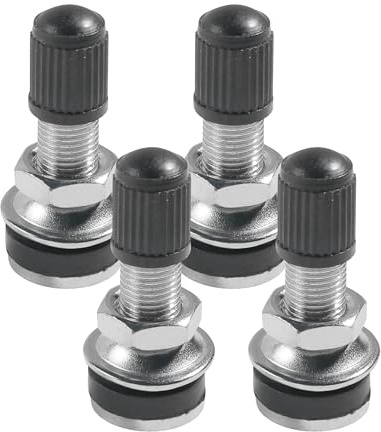 Xibao 4PCS Autoventil,Tubeless Ventil,Reifenventil,Fahrrad Ventile,Reifenventile mit Staubkappen,Autoventil Metall,Geeignet für den Meisten Autos,Motorräder,Fahrräder,Mountainbikes,Elektroroller