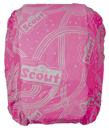 Undercover Scout Regenhülle für Schulranzen, Neon Safety Cape, Pink, mit Gummizug, Reflektierend