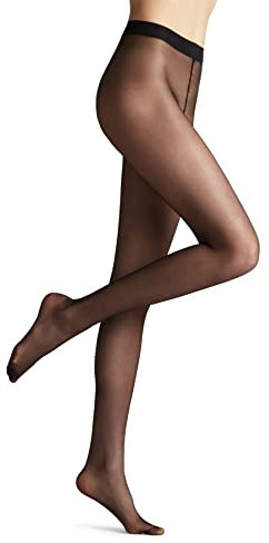 FALKE Women's Seidenglatt 15 DEN W Ti Sheer Plain 1 Pair Tights, Black 3009, S