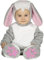 FIESTAS GUIRCA | Costume de Petit Lapin Bébé (18-24 Mois) - Combinaison, Queue, Bonnet et Pattes - Costumes d'Animaux pour Bébé Unisexe - Idéal pour Fêtes Costuméesl et Halloween - Gris et Rose