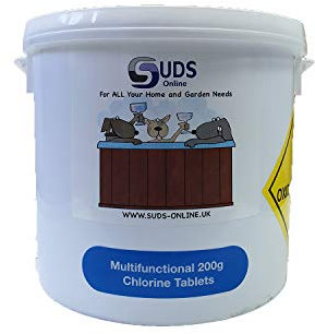 SUDS-ONLINE Quality Multifunctional Large Chlorine Tablets 200g SWIMMING POOL (5KG)