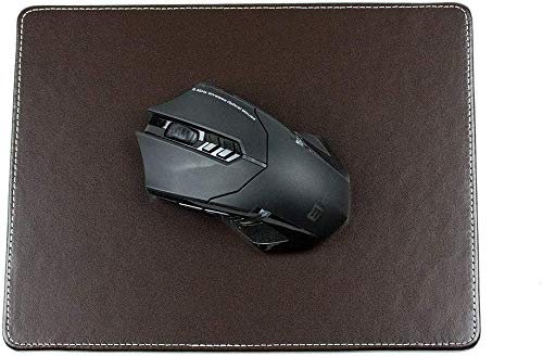 DELMON VARONE - Personalisierbares Mauspad Cambridge Top Grain Leder braun, Mousepad mit rutschfester Vlies Rückseite, Computer Maus Unterlage für Büro personalisiert mit Namen, Initialen oder Logo