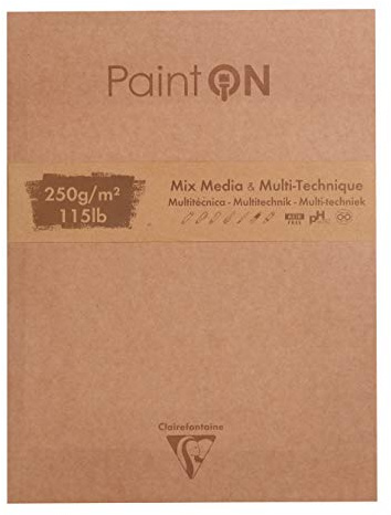 Clairefontaine 975172C Block Paint'On 22,9x30,5cm 50 Blatt 250g sortiert