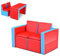 DREAMADE 2-in-1 Kindersofa, multifunktional als Kindertisch und Stuhl Set, Kinderzimmersofa Kindercouch Kindersessel Minisofa Minisessel Kinderzimmer für Kinder ab 3 Jahren (Rot)