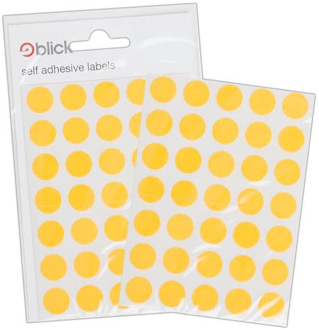 Blick fluorescent orange circle Aufkleber 13mm (140 Aufkleber)